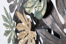 Pannello Antique Leaf 133x10x67 cm in Ferro Multicolor