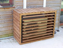 Copri Condizionatore con Veneziane Mobili 132x58x98 cm in Legno Abete Termo Trattato