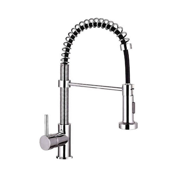 online Rubinetto Cucina Miscelatore Monocomando Doccetta Estraibile a Molle in Ottone Anaconda Cromato