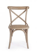 Sedia Cross Grigio Naturale in Legno