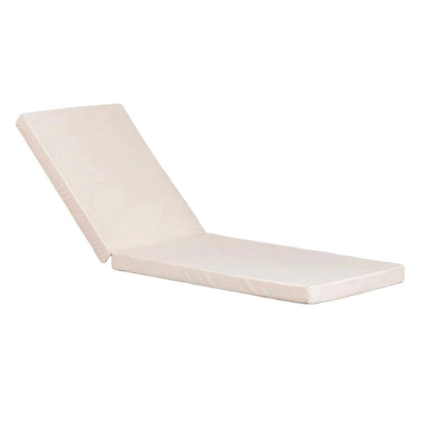 acquista Cuscino per Sdraio Lettino Prendisole da Giardino 198x74x8 cm in Similpelle Crema