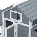 Pollaio Casetta per Galline Ovaiole 151,5x54x87cm in Legno Grigio Scuro      