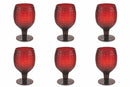 Confezione 6 Calici Vino in Vetro 300ml Villa d'Este Home Tivoli Karma Rossi