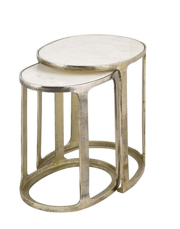 prezzo Set 2 Tavolini Ovali Janira