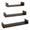 Lot de 3 étagères murales 60-50-40x15,5x8 cm en fibre de bois magnétique Chêne foncé