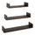 Lot de 3 étagères murales 60-50-40x15,5x8 cm en fibre de bois magnétique Chêne foncé