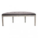 Panca Margi in Velluto Taupe 125x45x48 h cm in Legno Marrone