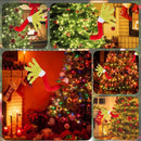 Decorazione per Albero di Natale a Braccio di Elfo 30x25x70 cm in Tessuto Imbottito Verde      