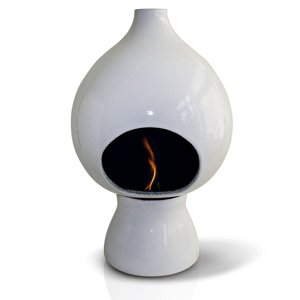 acquista Cheminée au Bioéthanol au Sol en Céramique 45x70 cm Ferazzoli Arab Giant Blanc