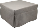 Pouf Letto Brandina con Materasso Pieghevole 78x78x47 cm Avalli Contract Tortora