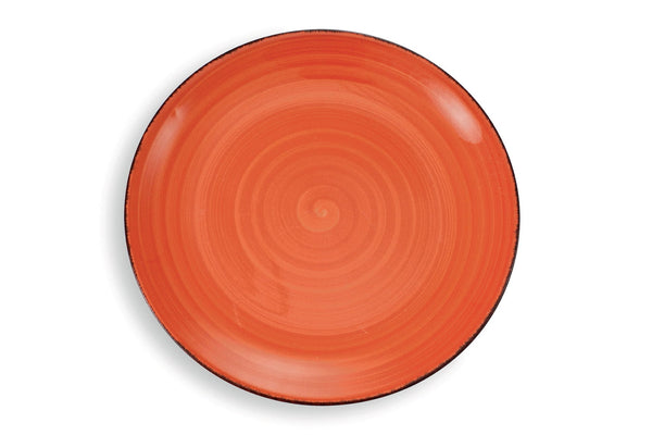 online Set de 6 assiettes plates Ø26,7x3 cm en grès VdE Tivoli 1996 New Baita Orange
