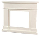 Cornice da Pavimento per Inserto Camino Elettrico 95x102x21,5 cm in MDF Sined Lipari Bianco