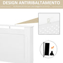 Copritermosifone in Legno a Griglia Bianco 151.5x82x19 cm 