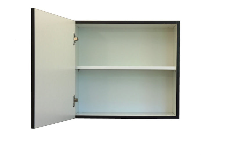 Parete Attrezzata Mobili Soggiorno 4 Mobili Sospesi 2 Mobili Tv 1 Mensola in Melamina 278x41x205cm TFT Boost Antracite e Beige