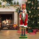 Soldatino Schiaccianoci 80H Rosso e Verde con Ascia