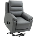 Poltrona Alzapersona Elettrica 91x86x101 cm in Similpelle Grigio