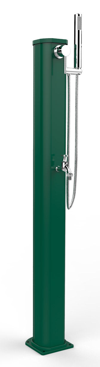 sconto Doccia Solare da Esterno Giardino 20L Miscelatore Doccetta e Lavapiedi Arkema Jolly Go Verde Scuro