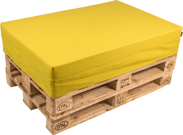 Coussin pour palette 120x80 cm en simili cuir pomodone jaune online
