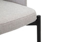 Set 2 Sedie Helsinki 51x80x53 cm in Tessuto Grigio/Nero