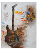 Dipinto su Tela Chitarra Art 90x3,5x120 cm in Legno e Canvas