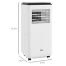 Condizionatore Portatile 750W 33x28x70,4 cm con 5 Modalità e 2 Velocità Bianco