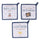 Lot de 3 Maniques 20x20 cm en Coton VdE Tivoli 1996 Le Travisate Blanc