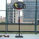 Canestro da Basket Altezza Regolabile in Acciaio con Base 