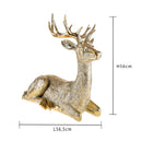 Statuina Renna Natalizia Seduta 56 cm in Resina