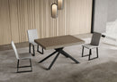 Tavolo Allungabile 140/244x90 cm Niket Tortora Gambe Antracite      