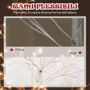 Albero Luminoso di Ciliegio Alto 150 cm con 120 Luci LED e 3 Livelli di Luminosità per Interni ed Esterni Bianco      