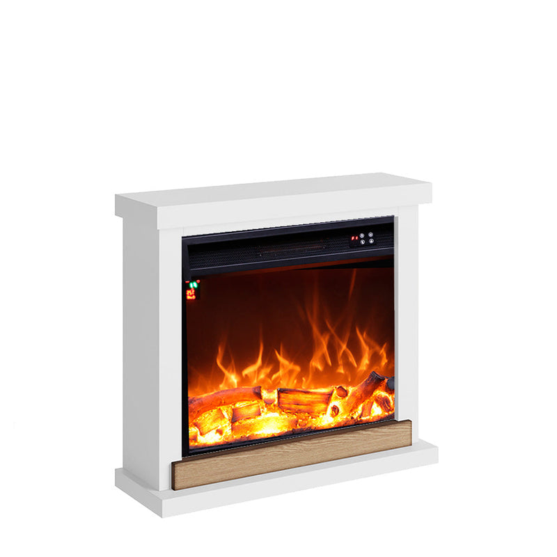 Camino Elettrico da Pavimento 75x67,8x24,5 cm Effetto Fiamma 1500W Sined Sorano Bianco