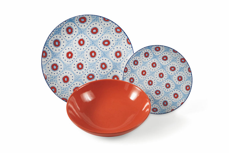 Servizio Piatti 18 Pezzi in Porcellana e Gres Villa d'Este Home Tivoli Bazar