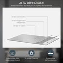 Specchio Bagno Ø60 cm con Luci LED Regolabili Interruttori Touch e Design Antiappannamento      