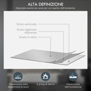 Specchio Bagno Ø60 cm con Luci LED Regolabili Interruttori Touch e Design Antiappannamento      