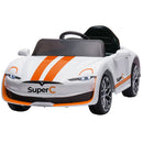 Macchina Elettrica per Bambini 12V Auto Super-C Bianca 