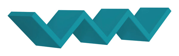 Mensola da Parete Libreria Zigzag 56x15,5 cm in Fibra di Legno Saetta Blu Atollo sconto