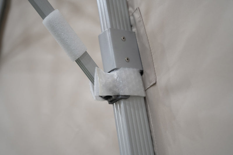 Ombrellone da Giardino Decentrato 3x4m in Alluminio Alba Grigio