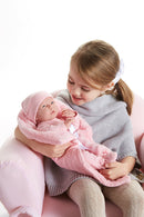 Bambola Bebè Neonato in Culla 39cm JC Toys