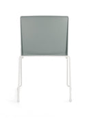 Set 4 Sedie 43,5x50x79 cm Giulia in Poliestere Bianco e Verde Salvia