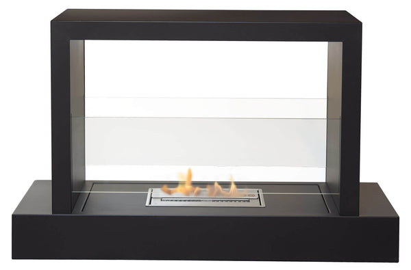 acquista Cheminée Bioéthanol au Sol 62,5x100 cm Karlsen Roma Noir