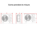 Cover Pompa di Calore 105x65x150 cm installazione a terra vicino la parete Big Blade VL Bianco 