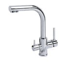 Rubinetto Cucina Miscelatore a 3 Vie Lavello in Ottone Acqua pura Cromato