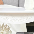 Tavolino da Caffè Basso in Legno Bianco 94x44x42 cm 