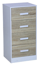 Cassettiera 4 Cassetti 40x34x80 cm in Legno Truciolare