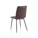 Set 4 Sedie 42,5x52,5x87,5 cm in Similpelle Marrone Scuro