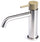 Mitigeur Lavabo Monocommande sans vidage en Acier Inoxydable Satiné Poignée Olivier