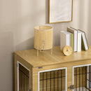 Casetta per Cani Taglia Media e Grande 90x58x65 cm con 2 Porte Bloccabili Rovere   