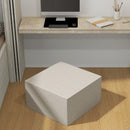 Pouf Poggiapiedi 75x75x41 cm Rivestimento Rimovibile Tessuto Effetto Lino Beige 