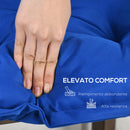 Cuscino per Panchina da Giardino 100x40 cm in Poliestere Blu