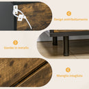 Cassettiera 3 Cassetti 60x45x75 cm in Truciolato Marrone e nero